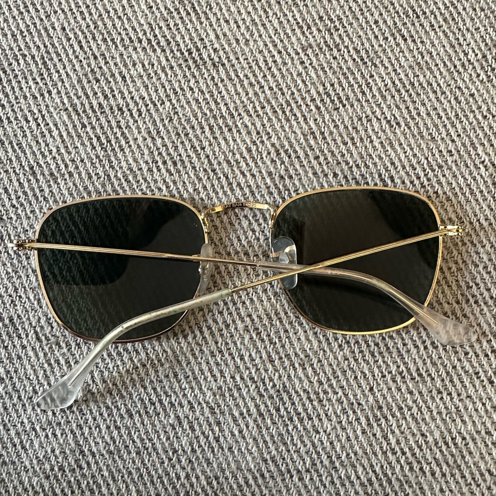 Rayban Thin Gold Frame Rounded-Square Sunglasses - image 4